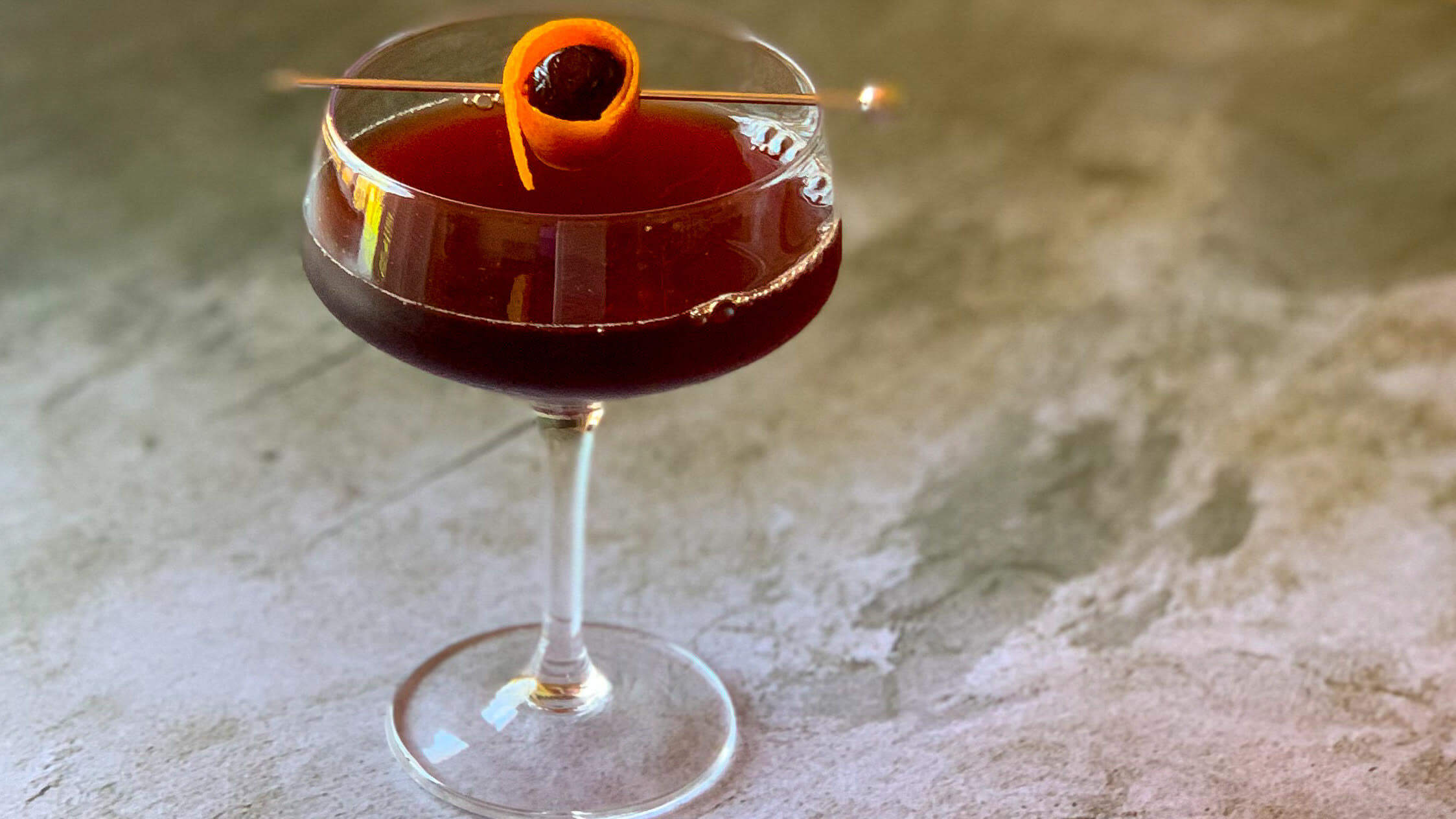 Cherry Balsamic Manhattan (Non-Alcoholic Cocktail)
&ndash; All The Bitter