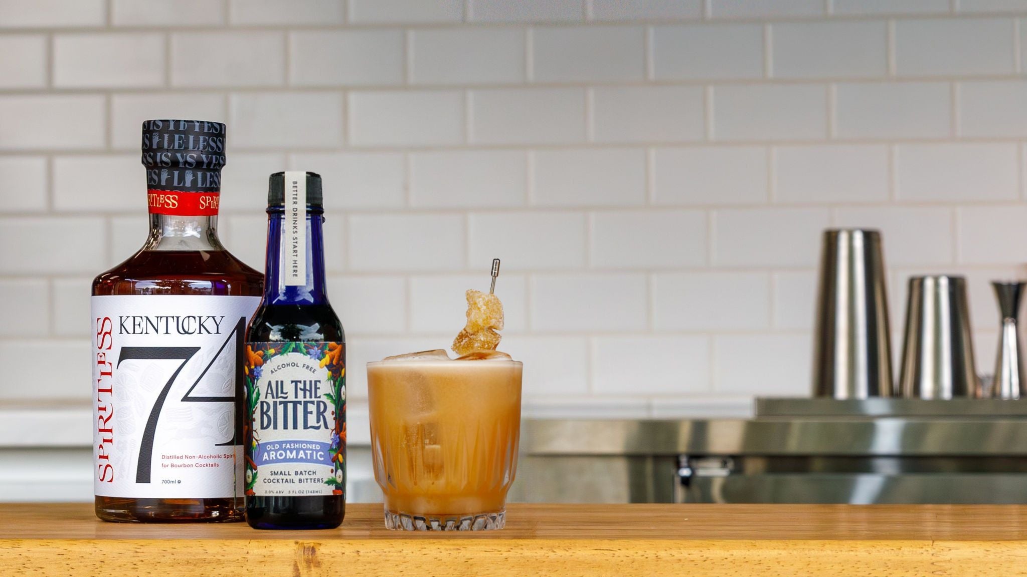 Penicillin non-alcoholic cocktail alcohol-free mocktail