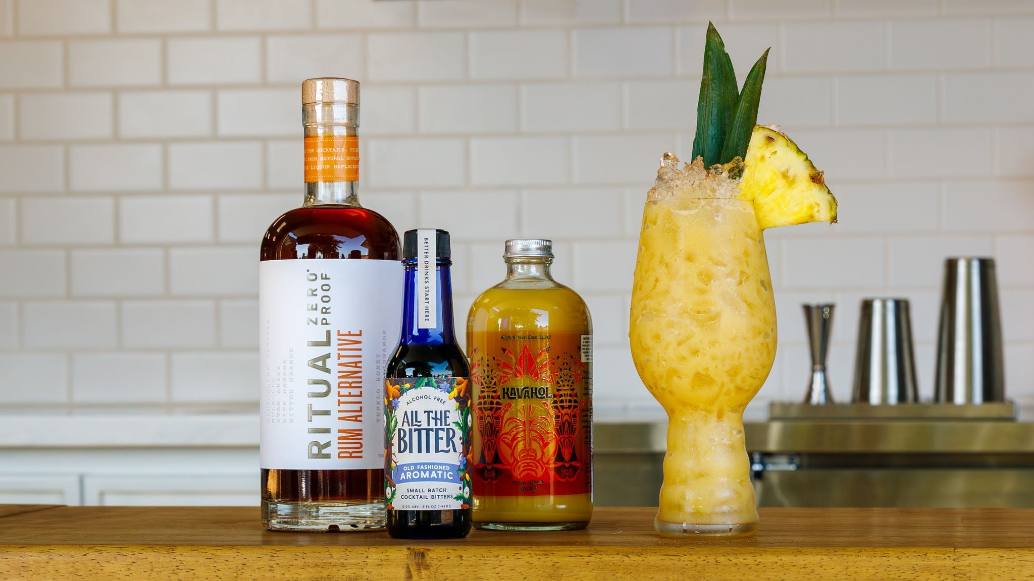 painkiller mocktail non-alcoholic cocktail recipe kava drink